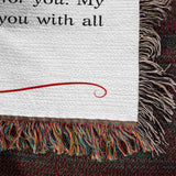Cancer Diagnosis Support Blanket, Heirloom Woven Warmth for Mom, Uplifting Gift for Mother's Fight, Cancer Care Gift