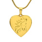 Captivating Horse Heart Pendant Necklace - Beautiful Equestrian Jewelry, Express Your Love for Horses, Great Gift for Horse Lovers