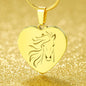 Captivating Horse Heart Pendant Necklace - Beautiful Equestrian Jewelry, Express Your Love for Horses, Great Gift for Horse Lovers