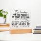 Square Acrylic Inspirational Quote Plaque, Inspirational Decor for Daily Motivation, Unique Gift for Go-Getters, Ideal Gift for Daughters