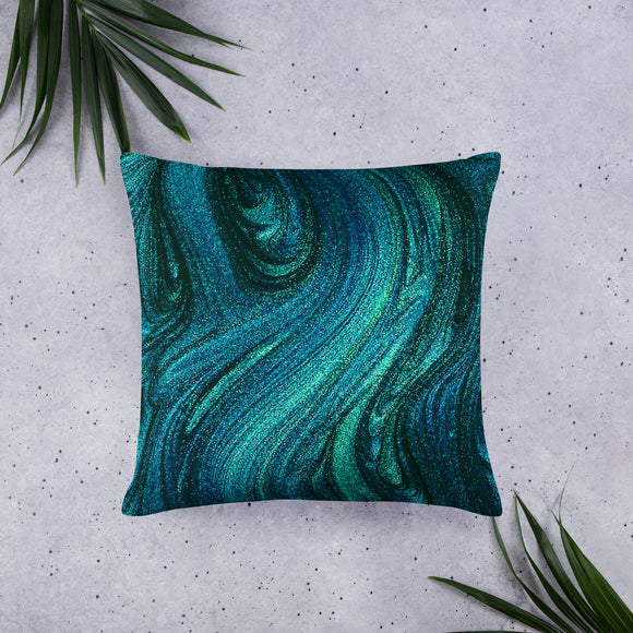 Dark Teal Decorative Pillow, 18 x 18, 22 x 22 Pillow Cover and Insert• Beautiful Dark Teal Color Decorative Lumbar Pillow, Throw Pillows