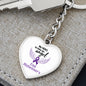 My Hero Is Now An Angel Alzheimers Keychain, End Alzheimers Keychain, Alzheimers Loss Of Loved One, Alzheimers Disease, Alzheimers Support