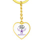 My Hero Is Now An Angel Alzheimers Keychain, End Alzheimers Keychain, Alzheimers Loss Of Loved One, Alzheimers Disease, Alzheimers Support