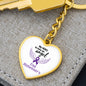My Hero Is Now An Angel Alzheimers Keychain, End Alzheimers Keychain, Alzheimers Loss Of Loved One, Alzheimers Disease, Alzheimers Support