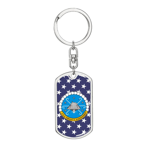 U.S. Navy Keychain, USS Dwight D. Eisenhower Keychain, Gift For Navy Vet