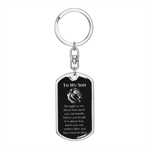 Inspirational Gift For Son, Inspirational Motivational Keychain, Animal Theme Lion Keychain, Lion Art, Lion Lover Gift, Strength Gift For Son