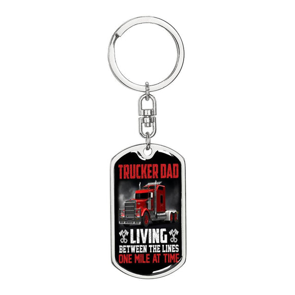 Truck Driver Keychain, Truck Driver Gift, Trucker Dad Gift, Father's Day Gift For Truckers,Trucker Keychain, Gift for Trucker, Dad