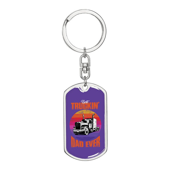 Truck Driver Keychain, Truck Driver Gift, Trucker Dad Gift, Father's Day Gift For Truckers, Trucker Keychain, Gift for Trucker Dad