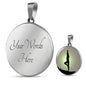 Yoga Pose Circle Charm Necklace Yoga Lover Charm Bracelet with the Option to Engrave. - TreasureNoni