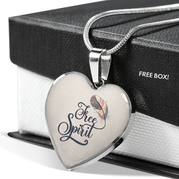 Free Spirit Heart Pendant, Gift For Teen Girls, Free Spirit Jewelry For Girls - TreasureNoni