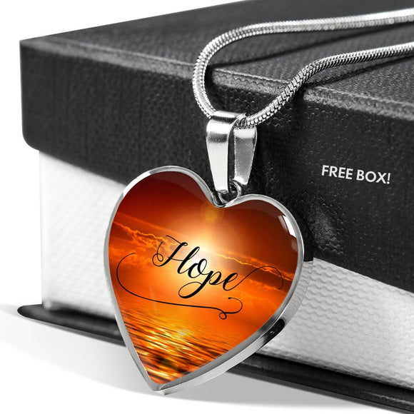 Inspirational Necklace, Motivational Jewelry, Encouragement Gift, Happiness Necklace, Positive Vibes Necklace, Hope Heart Pendant