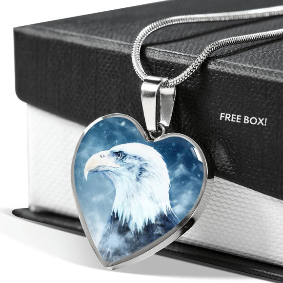 Eagle Pendant, Eagle Jewelry, Eagle Necklace with the Option to Engrave - TreasureNoni