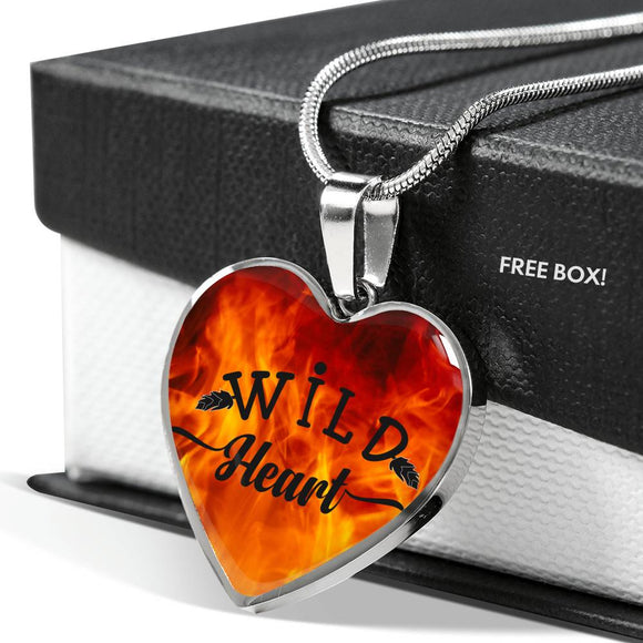 Wild Heart Necklace, Wild Heart Pendant, Unique Wild Heart Jewelry