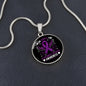 I Wear Purple For Alzheimers Disease Awareness, Alzheimers Awareness Necklace, Alzheimers Purple Ribbon Jewelry