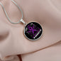 I Wear Purple For Alzheimers Disease Awareness, Alzheimers Awareness Necklace, Alzheimers Purple Ribbon Jewelry