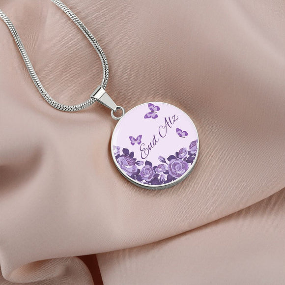 End Alz Necklace, Alzheimer's Jewelry, Alzheimer's Disease, Alzheimers Awareness Gift, Personalized Alzheimer's Necklace, Alzheimers Support