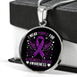I Wear Purple For Alzheimers Disease Awareness, Alzheimers Awareness Necklace, Alzheimers Purple Ribbon Jewelry