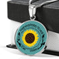 Inspirational Graphic Pendant, Empowered Women, Sunflower Necklace, Girl Power, Motivational Designs Girlfriend Gifts, Empowerment Gifts