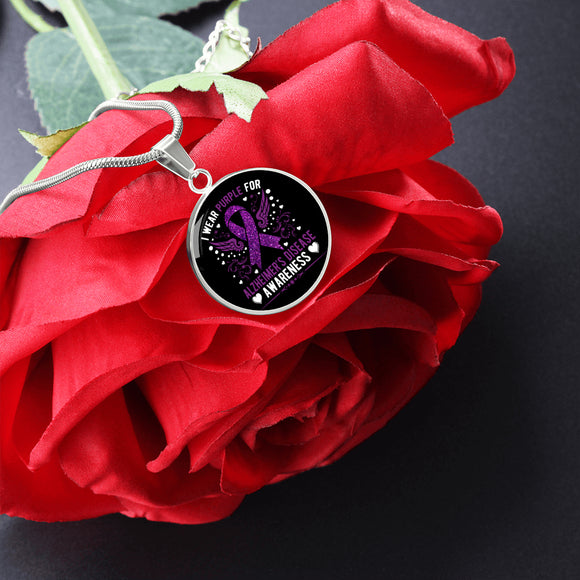 Alzheimers Awareness Necklace, Alzheimers Support, Alzheimers Caregivers, Alzheimers Support Jewelry