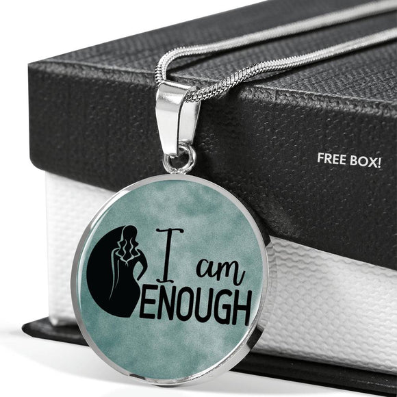 I Am Enough, Inspirational Jewelry, Women Empowerment Necklace, Motivational Jewelry - TreasureNoni