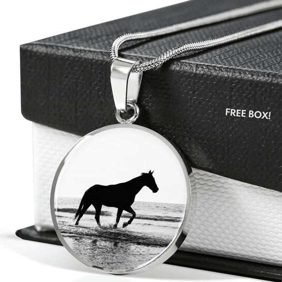 Horse Necklace Equestrian Necklace Personalized Horse Pendant Necklace - TreasureNoni