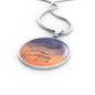 Faith over Fear Christian Jewelry Circle Pendant Necklace with the Option to Engrave - TreasureNoni
