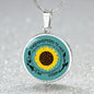 Inspirational Graphic Pendant, Empowered Women, Sunflower Necklace, Girl Power, Motivational Designs Girlfriend Gifts, Empowerment Gifts