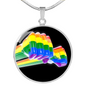Pride Necklace, LGBTQ Pride Necklace, LGBTQ Strength Necklace - TreasureNoni