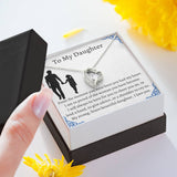 To My Daughter From Dad Interlocking Hearts Necklace, Father to Daughter Gift, Birthday Gift To Daughter From Dad, Daughter Necklace