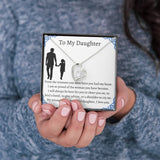 To My Daughter From Dad Interlocking Hearts Necklace, Father to Daughter Gift, Birthday Gift To Daughter From Dad, Daughter Necklace