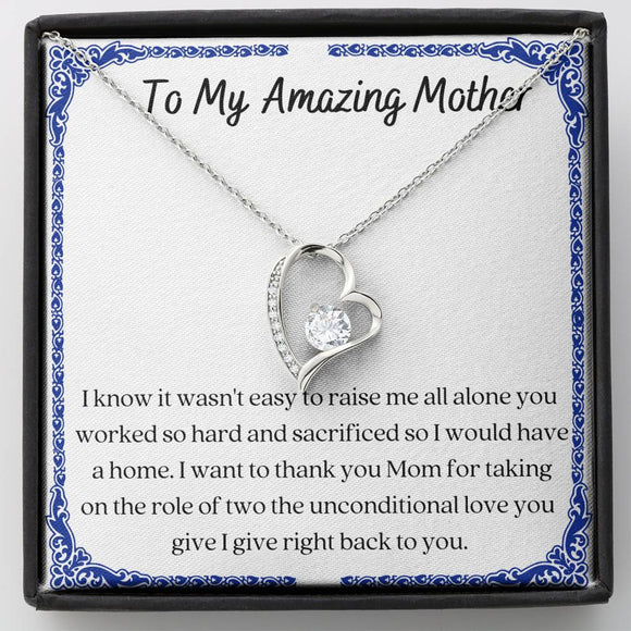 Single Mom Gift Necklace, Present for Single Mother, Super Mom, Father's Day Gift For Single Mom, Best Mom, Birthday Gift For Single Mom