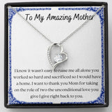 Single Mom Gift Necklace, Present for Single Mother, Super Mom, Father's Day Gift For Single Mom, Best Mom, Birthday Gift For Single Mom