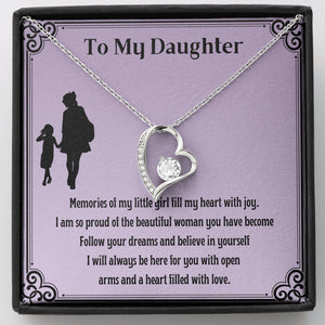 Gift For Daughter, Mother to Daughter Gift, Birthday Gift For Daughter, Heart Pendant Necklace