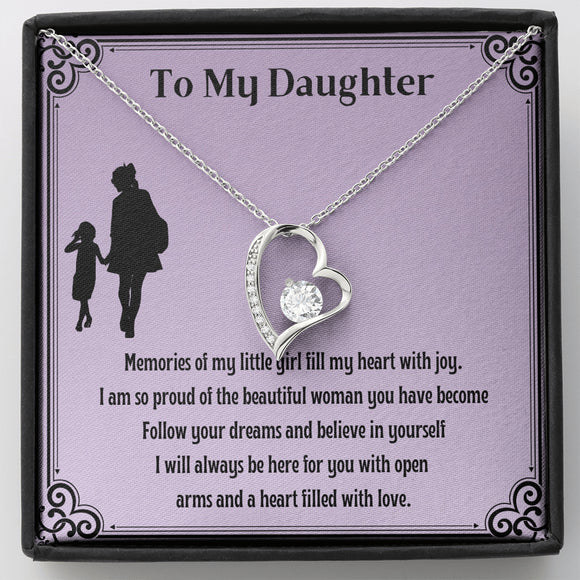 Gift For Daughter, Mother to Daughter Gift, Birthday Gift For Daughter, Heart Pendant Necklace