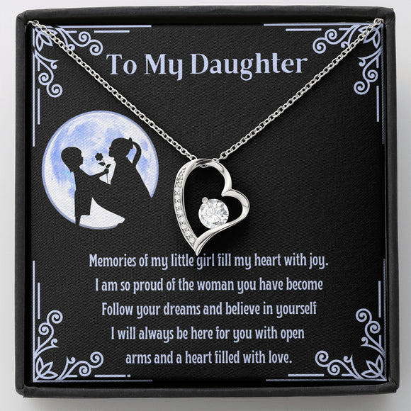 Gift For Daughter, Mother to Daughter Gift, Birthday Gift For Daughter, Heart Pendant Necklace