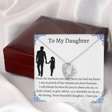 To My Daughter From Dad Interlocking Hearts Necklace, Father to Daughter Gift, Birthday Gift To Daughter From Dad, Daughter Necklace
