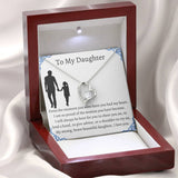 To My Daughter From Dad Interlocking Hearts Necklace, Father to Daughter Gift, Birthday Gift To Daughter From Dad, Daughter Necklace