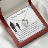 To My Daughter From Dad Interlocking Hearts Necklace, Father to Daughter Gift, Birthday Gift To Daughter From Dad, Daughter Necklace