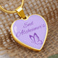 End Alzheimer's Heart Pendant, End Alzheimer's Jewelry, End Alzheimer's Necklace, Alzheimer's Awareness, Alzheimer's Support, Alzheimer's Jewelry