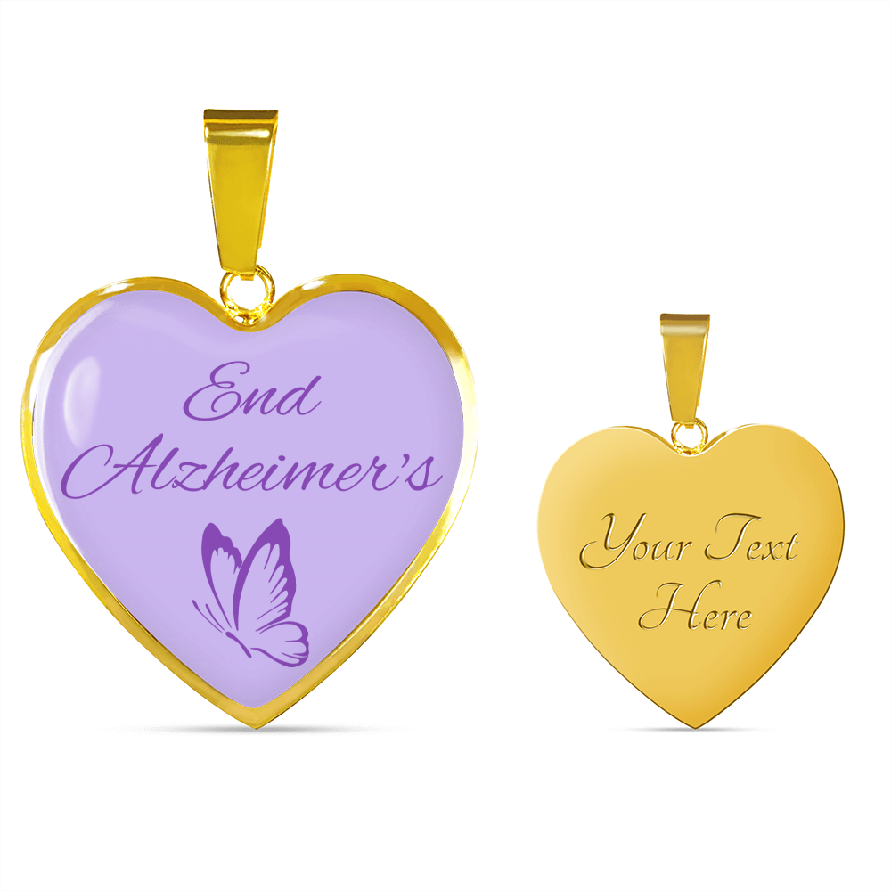 End Alzheimer's Heart Pendant, End Alzheimer's Jewelry, End Alzheimer's Necklace, Alzheimer's Awareness, Alzheimer's Support, Alzheimer's Jewelry