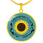 Inspirational Graphic Pendant, Empowered Women, Sunflower Necklace, Girl Power, Motivational Designs Girlfriend Gifts, Empowerment Gifts