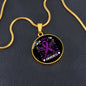I Wear Purple For Alzheimers Disease Awareness, Alzheimers Awareness Necklace, Alzheimers Purple Ribbon Jewelry