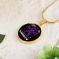 I Wear Purple For Alzheimers Disease Awareness, Alzheimers Awareness Necklace, Alzheimers Purple Ribbon Jewelry