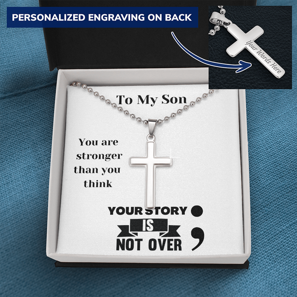 Mental Health Gift For Son, Semicolon Gift For Son, Motivational Semicolon Card, Support Gift For Son, Suicide Depression Awareness