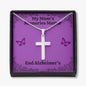 My Mom's Memories Matter Alzheimers Jewelry, Alzheimers Cross Necklace, Alzheimers Awareness, Alzheimers Support Mom, End Alzheimers