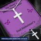 My Mom's Memories Matter Alzheimers Jewelry, Alzheimers Cross Necklace, Alzheimers Awareness, Alzheimers Support Mom, End Alzheimers