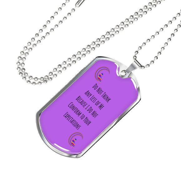 Rainbow Fairy Dog Tag Style Necklace LGBTQ Pride Jewelry - TreasureNoni