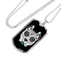 Day Of The Dead Dog Necklace, Day Of The Dead Dog Pitbull, Dia De Los Muertos Dog Pitbull, Dia De Los Muertos Perro Pitbull