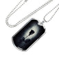 Black Rose Gothic Necklace, Black Rose Gothic Dog Tag Necklace - TreasureNoni