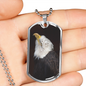 Eagle Dog Tag Necklace, Men's Jewelry, Jewelry for Men, Unisex Jewelry - TreasureNoni